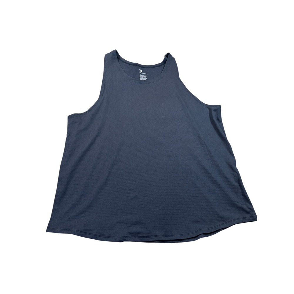All in Motion Womens XL Navy Blue Activewear Tank Top High Neck Textured Knit
